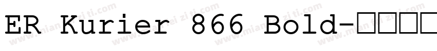ER Kurier 866 Bold字体转换
